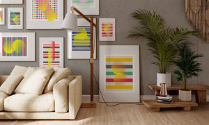 Explore abstract art that brings energy and character to every interior