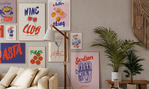 Our Food & Drinks collection celebrates culinary delights in vibrant compositions with a playful touch